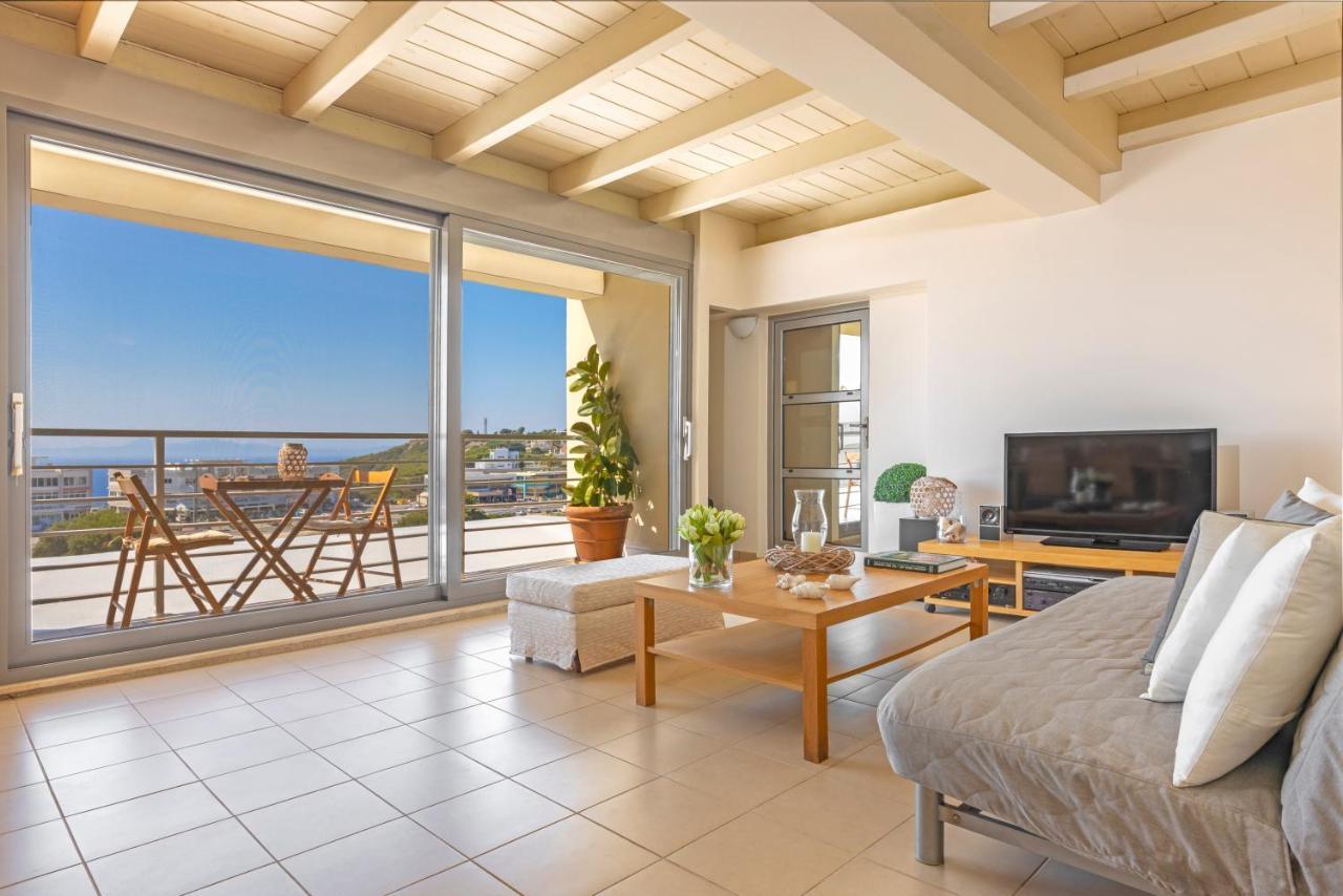 Ferienwohnung Sunny Penthouse,Modern Amenities+Aegean View Rhodes City Exterior foto