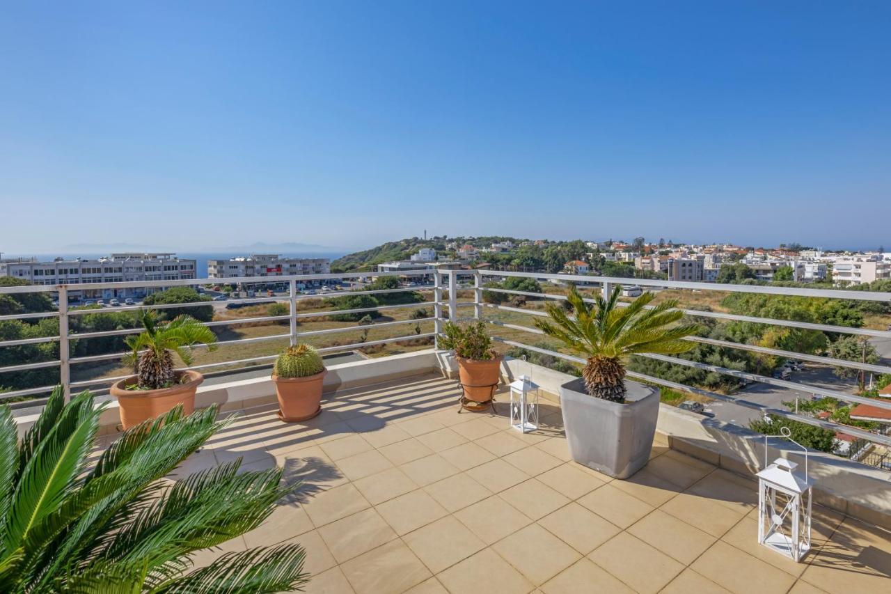 Ferienwohnung Sunny Penthouse,Modern Amenities+Aegean View Rhodes City Exterior foto