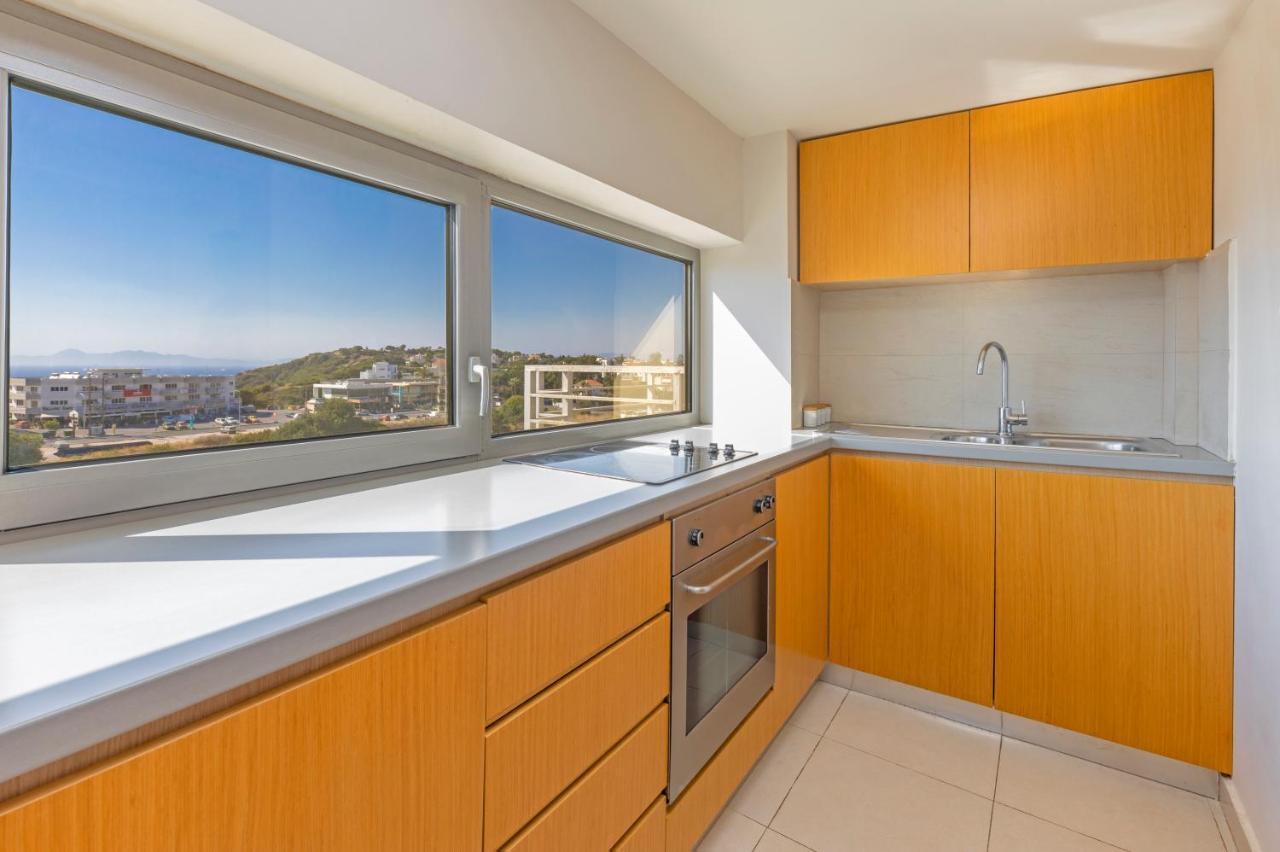 Ferienwohnung Sunny Penthouse,Modern Amenities+Aegean View Rhodes City Exterior foto